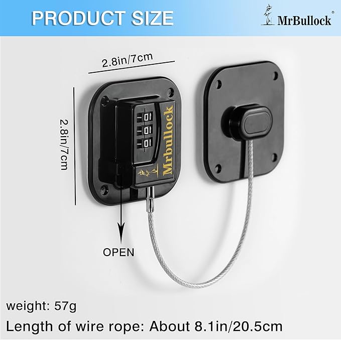 AIXIAOYA 2 Pack Refrigerator Lock Fridge Locks for Kids Keyless Child Safety Cabinet Locks for Cabinets Closets Drawers Window Electrical Appliances Locks