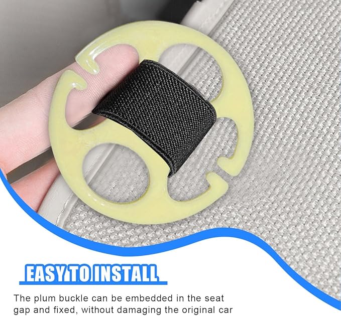 Car Seat Cover Plum Plate Metal Hooks, Card Fixed Fastener Buckle Replacement with 24 Metal Car Seat Hooks Locking Clip & 24 Plastic Chucks, Vehicle Seat Cover Accessories (48Pcs/Yellow)
