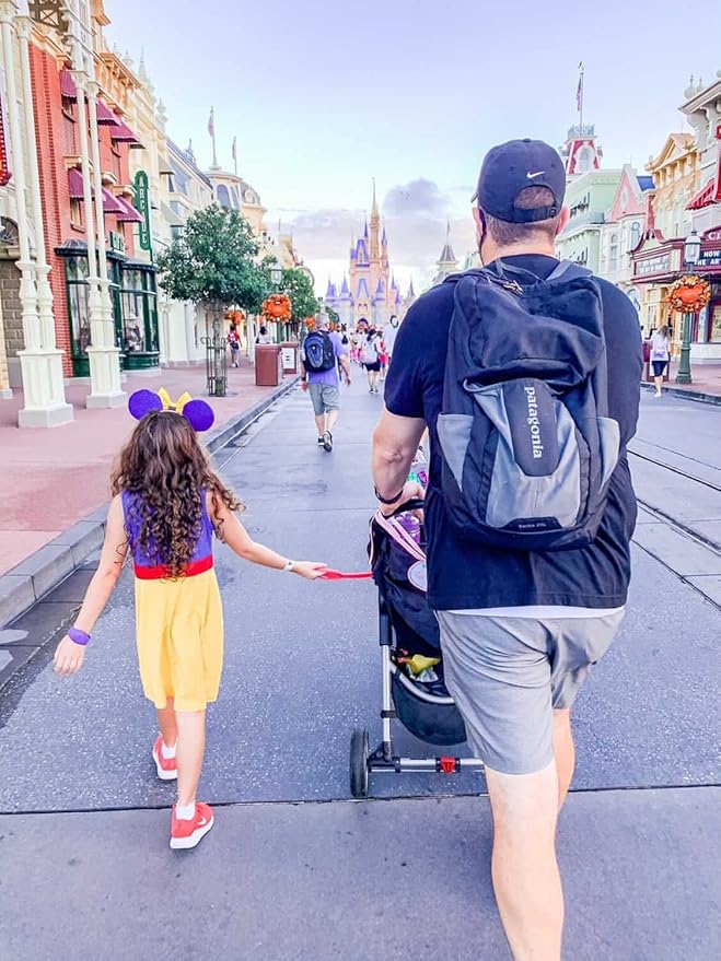 Tagalong Stroller Accessory for Child Safety | Toddler Must Have to Keep Kids Close | Toddler Travel Accessory - Links to Strollers, Backpacks, Shopping Carts - Disney Trip Essential - Galaxy Grey Tag