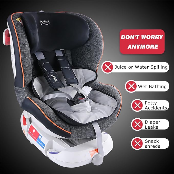 Piddle Pads, Multi-use and Leak Free Lines for Baby Stroller, High Chair & Car Seat, Waterproof Toilet Training Seat Covers for Toddles (Gray,2packs)