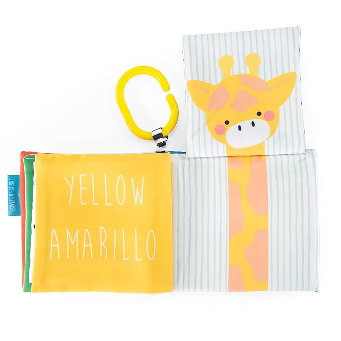 Sassy Peek-a-Boo Activity Book with Attachable Link for On-The-Go Travel,Sensory Play,Black & White,Ages 0+ Months,(Pack of 12)