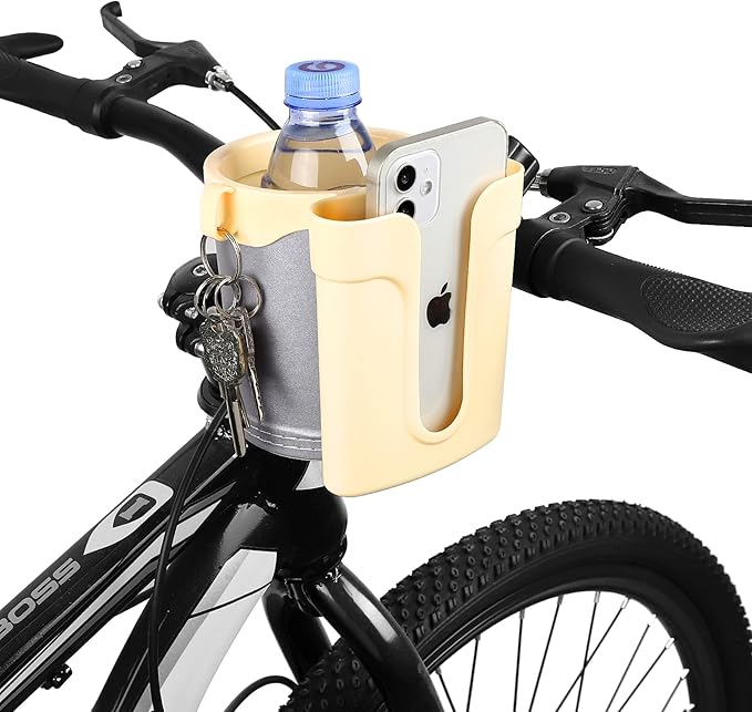 Accmor Stroller Cup Holder with Phone Keys Holder, 3-in-1 Universal Cup Holder, Drinks Bottle Holder for Stroller, Bike, Wheelchair, Walker, Scooter
