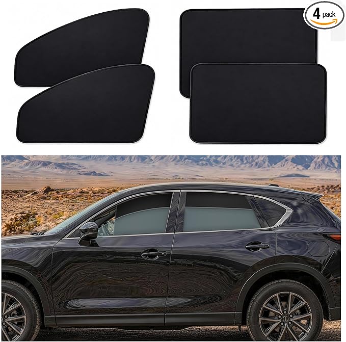 ZATOOTO Magnetic Car Window Shade 4 Pack, Car Shades for Side Windows for Sleeping Car Privacy Curtain UV Block Window Shade, Universal Size for Vehicle Sun Block Window Shade for Baby