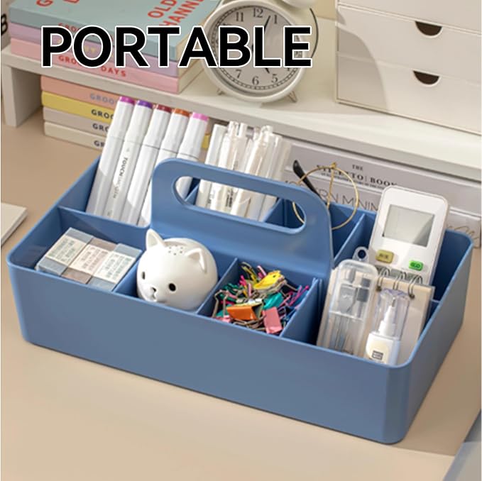 Bathroom Makeup organizer Countertop with Handle,Skincare Organizer Caddy for Vanity,Storage Box with Handle,Large Cosmetic Display case for Dresser,Large Size