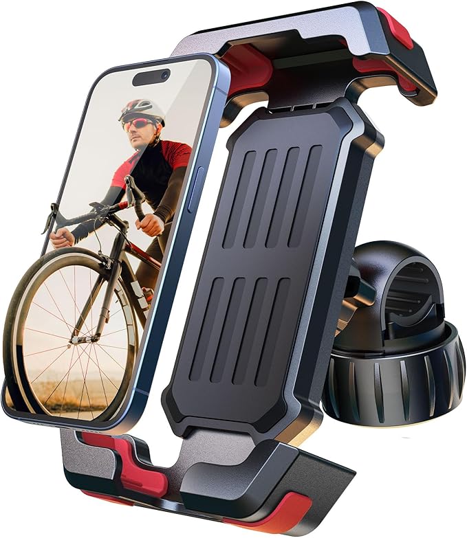 Pnitri 2 Pack Bike Phone Holder Mount [2025 Upgraded Gift Set]- Accesorios para Motos Stand, 3S Easy Install, Motorcycle Phone Mount Universal Handlebar, Bike Accessories for Adult