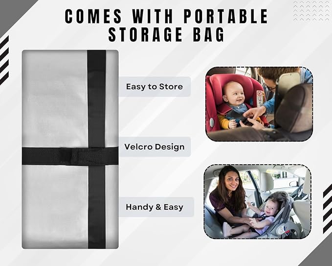 DS. DISTINCTIVE STYLE Baby Car Seat Cover Cooling Pad Sun Shade Infant Car Seat Cooler Protector Keeps Toddler Seat Cool Travel Accessories Silver