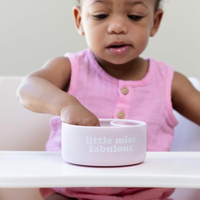 Silicone Suction Bowl for Toddlers and Babies by Bella Tunno, Food Grade BPA Free Silicone, Non Slip Suction Base, Microwave & Dishwasher Safe, Ideal Baby-Led Weaning & Self Feeding Bowl, Miss Mess