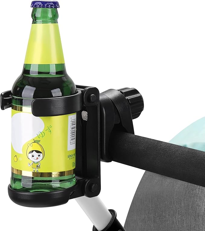 Accmor Stroller Cup Holder, Foldable Universal Cup Holder, 360 ° Rotatable Bottle Holder for Stroller, Bike, Wheelchair, Walker, Scooter ﻿