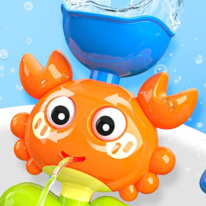 Crab Bath Toys for Kids Ages 1-3 Toddlers 2-4, Bathtub Toys for Babies, Water Shower Tub Toys for Boys Girls Infant Gifts Presents