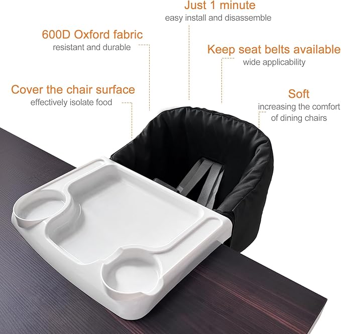 MTWML Cover Compatible for Inglesina Fast Table Chair,Washable Liner for Most Hook On High Chairs,Versatile Clip On High Chairs Accessory,Sturdy and Durable(Excluding The Chair)