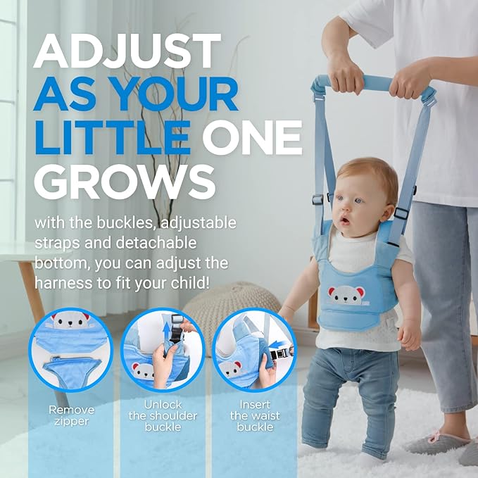 Watolt Baby Walking Harness - Handheld Kids Walker Helper - Toddler Infant Walker Harness Assistant Belt - Child Baby Walk Learning Help Support Assist Trainer Tool - for 7-24 Month Old