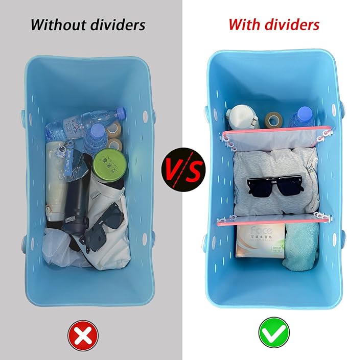 2pcs Bogg Bag Divider Tray - X Large Compatible - Bench Bag Organizer Insert - Accessories (Blue+White)
