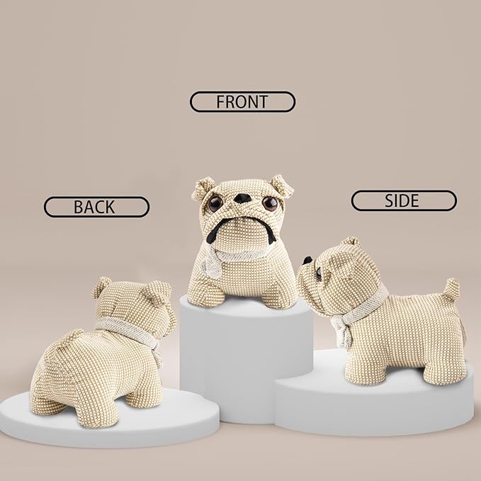 Marwood Cute Door Stopper Decorative Door Stops for Home and Office, Bulldog Weighted Interior Doorstop Fabric Stuffed Animal Door Stopper Floor Decorative