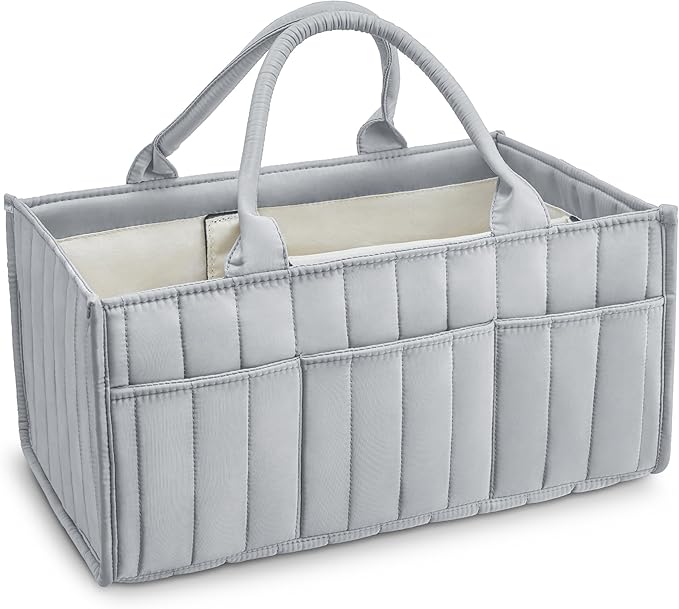 Ankyle Starry Sky Grey Diaper Caddy Organizer with Handles & Removable Dividers,Diaper Bag,Car Diaper Caddy,Stylish Diaper Organizer Basket & Tote for Easy Storage