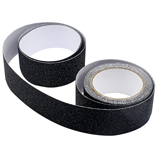 BOMEI PACK Anti Slip Traction Tape,2 Inch x 33 Ft,Heavy Duty Non Slip Tape,Grip Tape for Stairs, Tread Step, Indoor & Outdoor Use,Waterproof Stairs Non Skid Treads (Black)