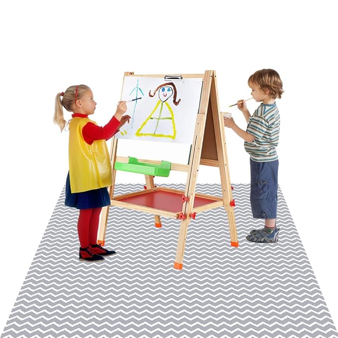 Baby Splat Mat for Under High Chair, 51 x 51 Inch Splash Mat, Waterproof and Washable Spill Mat, Anti-Slip Floor Protector