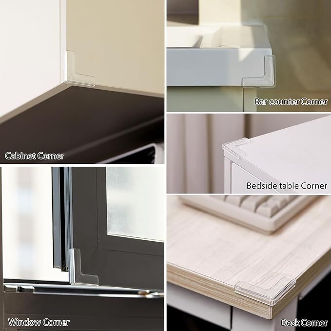 EBUKTUK 8pcs, Corner Protectors, Table Corner Protectors to Cover Sharp Furniture, Corner Guards Bumpers to Keep Our Family Safe, Anti-Collision, Suitable for Table Corner Cabinet Corner Window Corner
