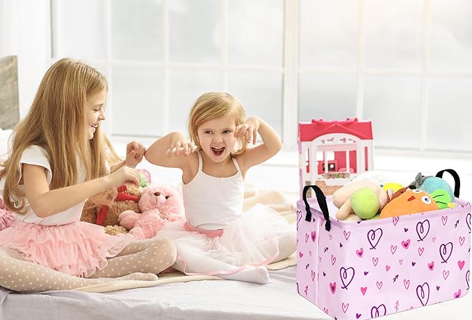 ACMUUNI Rectangle Gift Shelf Nursery Storage Basket Laundry Hamper Storage Box and Bins for Home Clothes with Handles