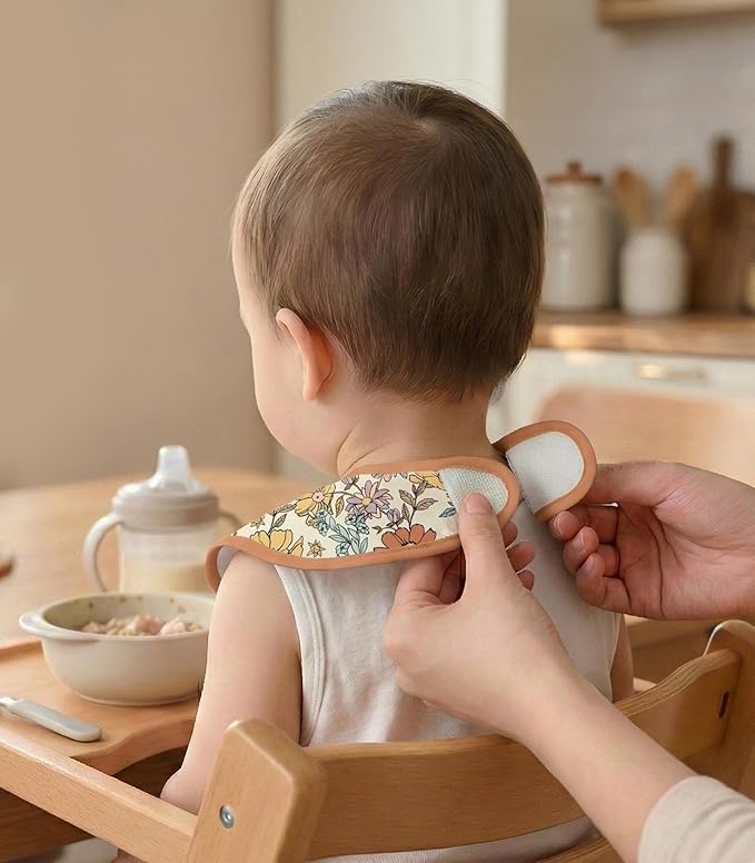 3-Pack Waterproof Baby Bibs for Eating - Mess Proof Lightweight Toddler Feeding Bibs with Large Food Catcher