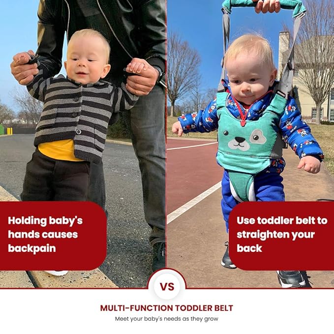 Watolt Baby Walking Harness - Handheld Kids Walker Helper - Toddler Infant Walker Harness Assistant Belt - Child Baby Walk Learning Help Support Assist Trainer Tool - for 7-24 Month Old
