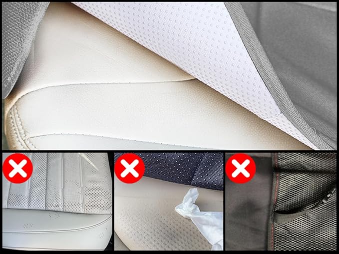 Meolsaek Car Seat Protector, Non-Slip Backing Will Not Leave Imprint, Waterproof Thicker Car Seat Cover for SUV, Sedan, Truck, Leather Car Seat Cushion (Gray 1pc)