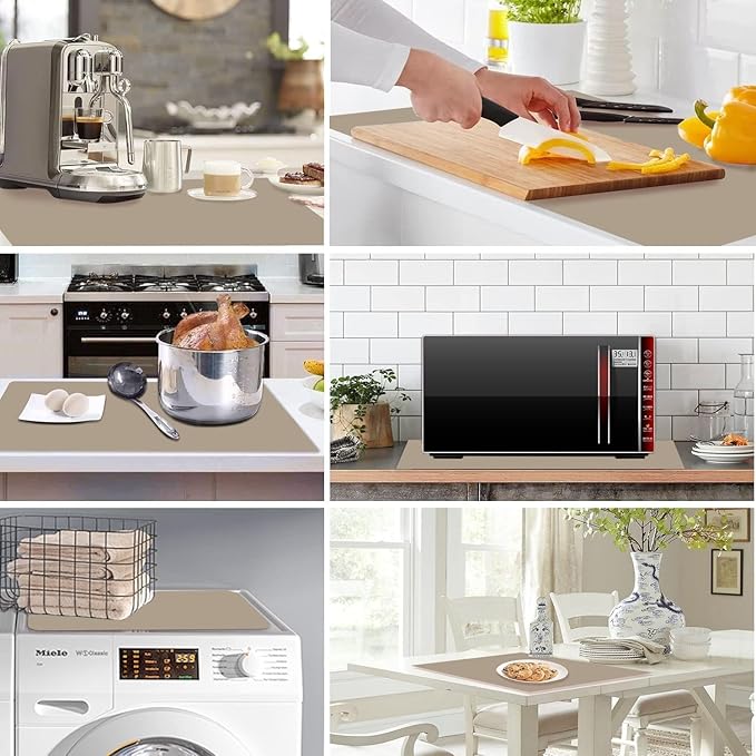 Extra Large Silicone Mat, Kitchen Counter Mat Placemats for Kids Silicone Mats for Countertop, Nonstick Silicone Table Mat for Pastry Crafts Baking Heat-Resistant Silicone Pad, 27.6'' x 16'' 1 Pack