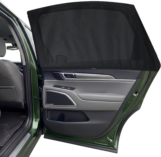 EcoNour Rear Side Window Shades for Kia Telluride 2020–2025 | Custom Fit Stretch Mesh Sun Shades for Heat Reduction, UV Protection & Privacy | Car Window Cover Accessories