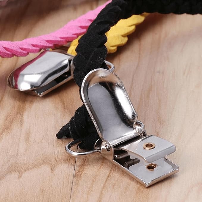 25 PCS Baby Girl Pacifier Metal Clip DIY Suspender Clips for Stroller Toy Straps Bibs Fasteners Supplies Garters Crafting Making Hardware Bulk (5-Styles, Silver)