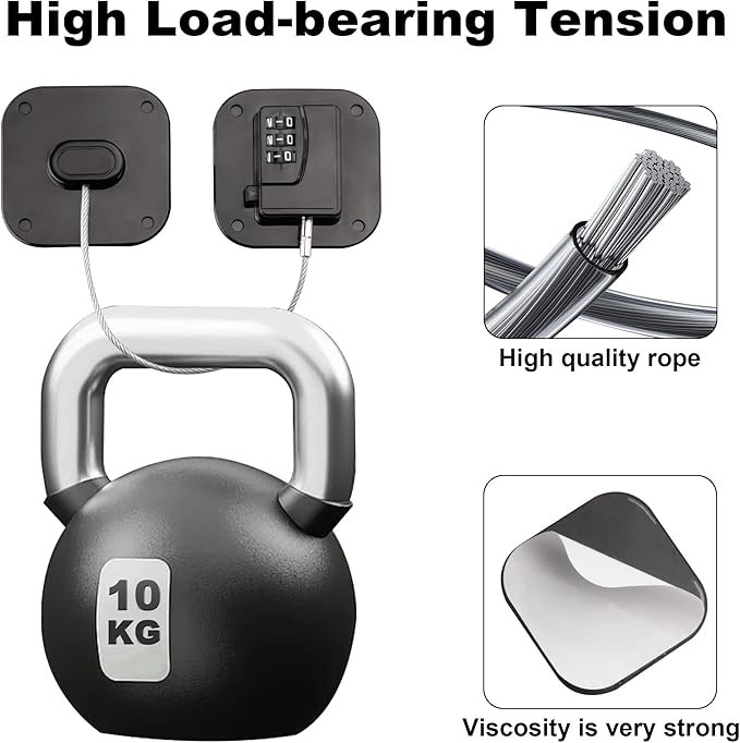 Child Proof Refrigerator Lock, 3 Digit Code Child Proof Fridge Lock for Kids, No Drill Self Adhesive Baby Safety Locks for Oven, Cabinet, Toilet Seat & Furniture, 2 Pack, Black & White