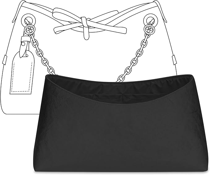 Purse Organizer Insert for LV Carryall BB HandbagCustom Fit Inside Premium Matte Black Lightweight WaterResistant Tote Bag Insert