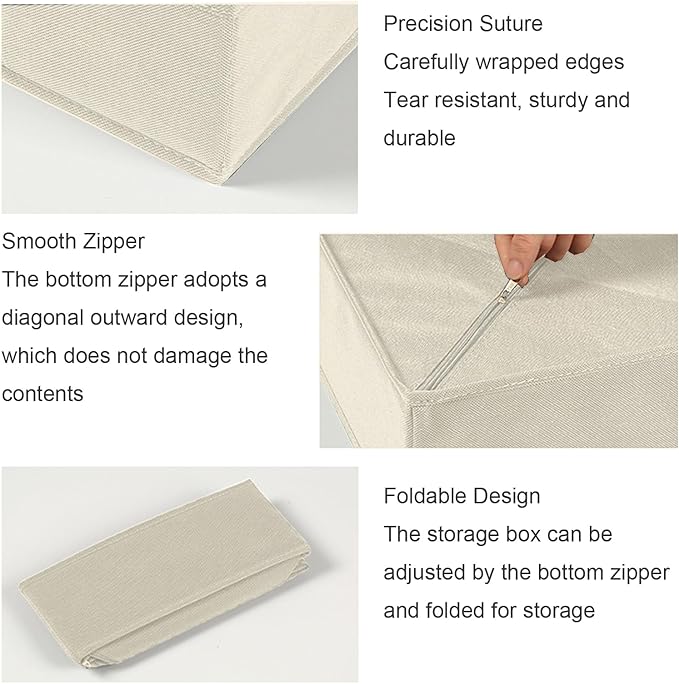 COSDACE Drawer Organizer Clothes,12Pcs Dresser Drawer Organizers Foldable Closet Organization and Storage Dividers for Underwear, Sock, Baby Closet Organizer (Beige)