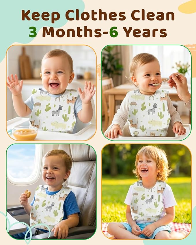 Lictin Disposable Baby Bibs, Individually Packaged, Hygienic and Convenient for Toddler, Baby Travel Essentials, 20/50pcs