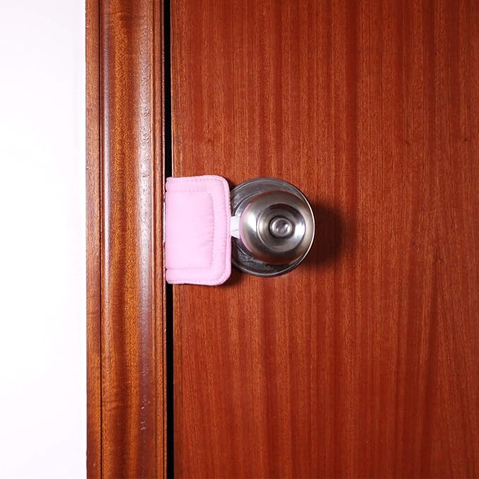 Door Silencer Door Jammer Door Closer Cushion Nursery Door Silencer Door Latch Cover 3 Pack for Noise Reducing Quiet Doors Baby Toddler Safety 3.25 x 5.5 Inch (New Pink)