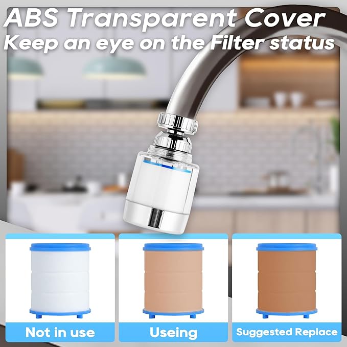 Longing Home Rotating Faucet Extender Sink Aerator, Sink Filter Water Faucet, 360 ° Faucet Extender, With Universal Converter, Swivel Multifunctional Robotic Arm for Home Kitchen Bathroom - 2 Pcs