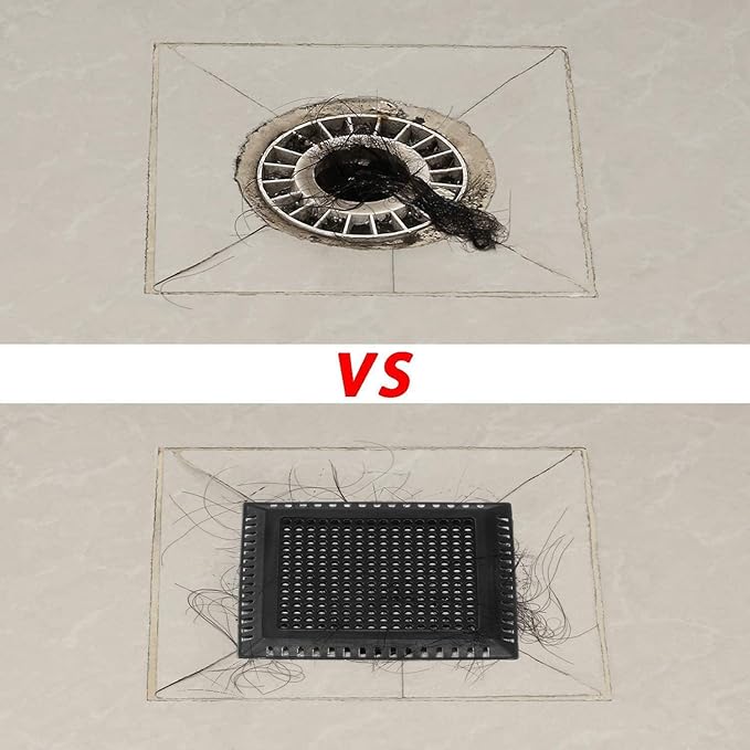 Hair Catcher/Drain Strainer/Shower Drain Cover for Bathroom Floor Drain, Stainless Steel and Silicone (Patented Product)