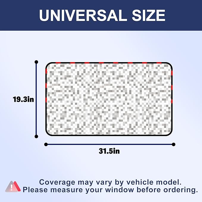 XCBYT Magnetic Car Window Shades for Rear Side Windows, 2 Pack Blackout Sun Shades, 100% Light Blocking UV & Heat Protection Car Curtains with Mosaic Pattern for Travel & Daily Use