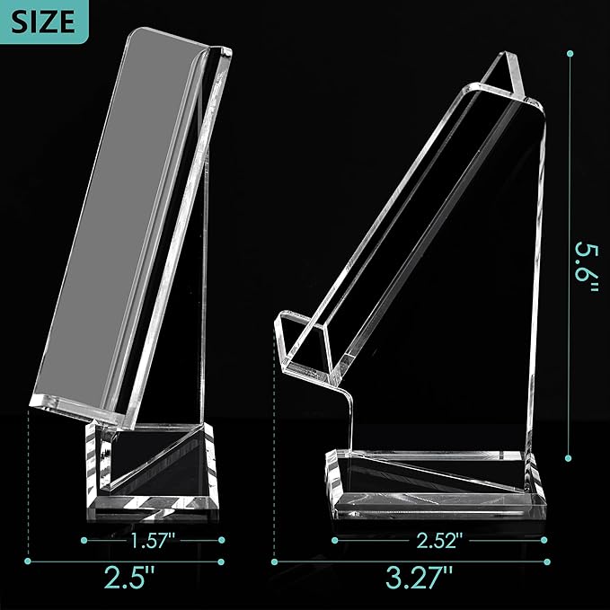 SANRUI Acrylic Pen Holder Desktop Display, Vertical Fountain Pen Pencil Stand Ballpoint Showholder, Clear Makeup Brush Rack, Paintbrush Drying Support Organizer Desk for Exhibitions,Office,Store Use
