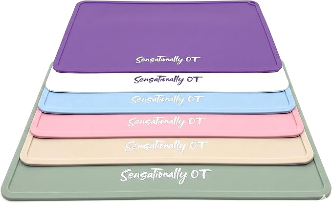 Pink - Premium Silicon Placemat for Toddlers - Non-Slip, Easy Clean Design, Kids Placemats for Dinning Table, Portable, Perfect Mess-Free Mealtime & Playtime