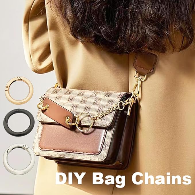 3/2.5/2/1.5 inch Big Round Carabiners Clips Metal Trigger Spring O Rings Snap Hooks DIY Charms Accessory for Keychains Bags Purses Crafts Making