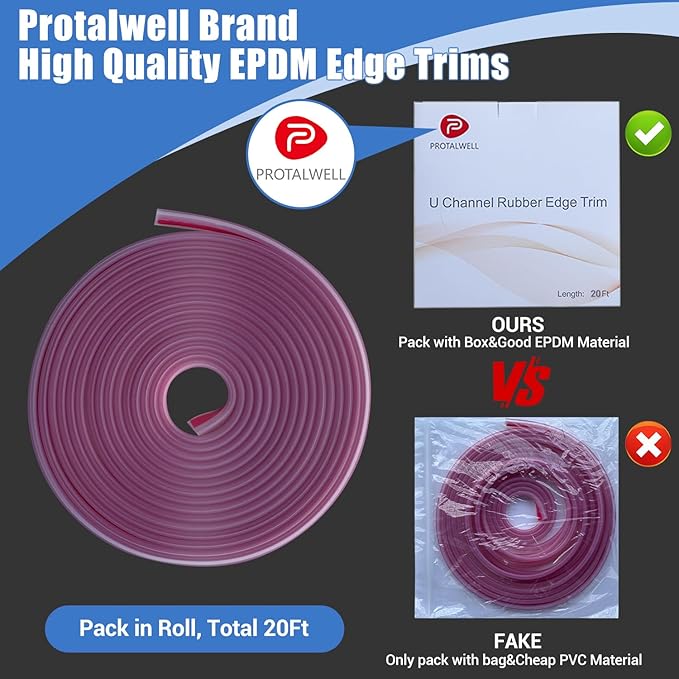 Clear Rubber Edge Trim, Self-Adhesive Transparent Edge Protector for Sheet Metal Parts, Car Doors, Flexible Silicone Rubber Material, Size 1/16"(1.5mm), Fit 0-3/32"(2mm), U Channel Edge Guard, 20Ft