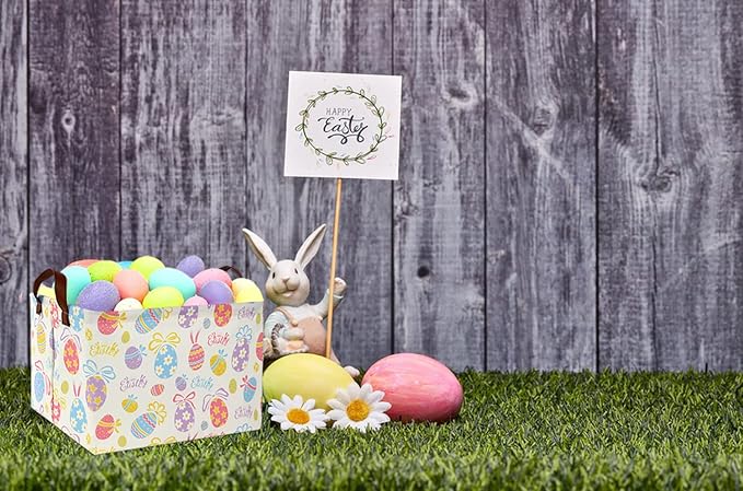 TIBAOLOVER Rectangular Kids Storage Bin Basket Organizer for Baby Room Decor & Easter Gifts