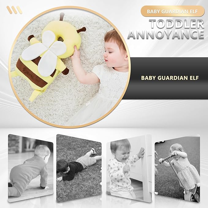 WKC Baby Head Protector Backpack with Knee Pads & Non-Slip Socks, Toddler Safety for Crawling & Walking (Style 19)