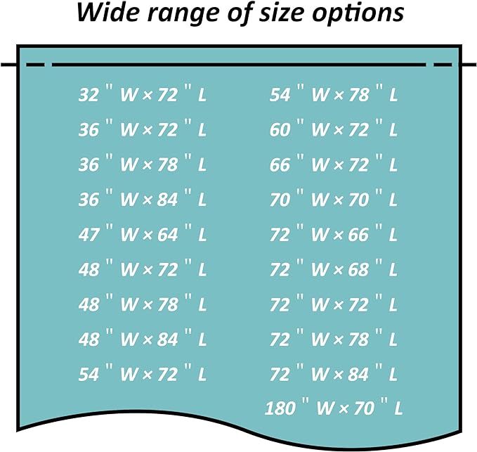 Mrs Awesome Short Shower Curtain Liner with 6 Magnets 72 x 66 inch Clear Thick PEVA Waterproof Plastic Shower Curtain 72x66, Clear