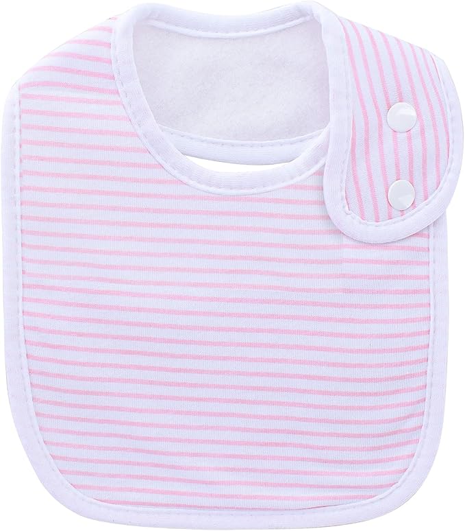 Hakochia Waterproof Baby Bibs Organic Cotton Super Soft and Absorbent With Adjustable Snap for Baby Boys and Girls