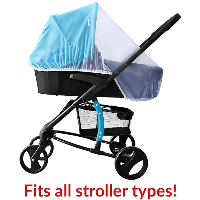 Universal Backpackers Baby Mosquito Net for Stroller, Car Seat & Bassinet – Premium Infant Bug Netting for Jogger, Carrier & Pack N Play – Toddler Canopy & Gift Packaging White