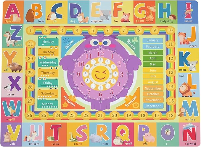Kids Play Mat for Floor, ABC Playroom Baby Rug 60x80 Non Slip Padded Floor Mats for Kids(Type B)