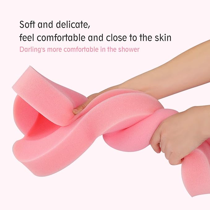 Baby Bath Cushion Infant Bath Mat, Pad & Sponge for Toddler, Infant & Newborn (Pink-Style4)