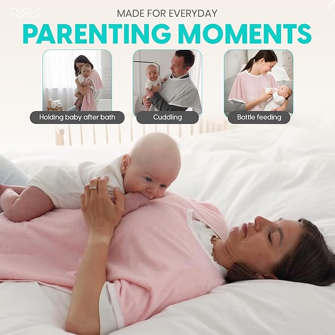 Wearable Burp Cloths - Extra Soft, Absorbent, and Waterproof Garment Protector for Parents - Perfect for Spit-Ups, Drool, and Milk - For Newborns, Boys, and Girls