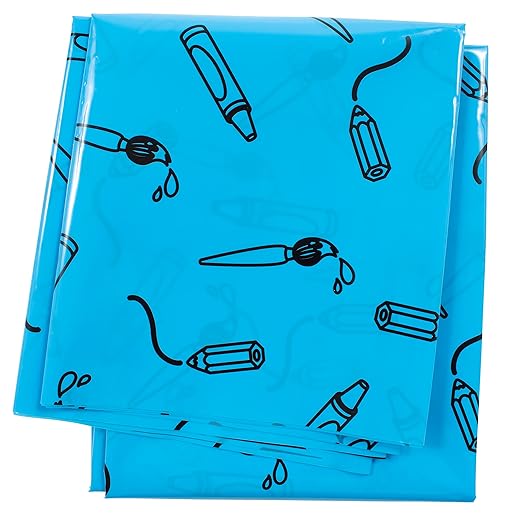Ready 2 Learn Messy Mat | Protect Tables and Floors While Crafting | Washable High Chair Mat | Waterproof | Reusable and Lightweight | 60”L x 60”W