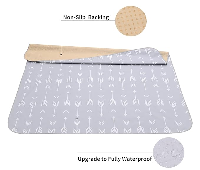 Baby Splat Mat for Under High Chair/Arts/Crafts, 51 x 51 Inch Washable Splash Mat, Waterproof and Wipeable Spill Mat, Anti-Slip Floor Protector, Portable Play Mat and Table Cloth